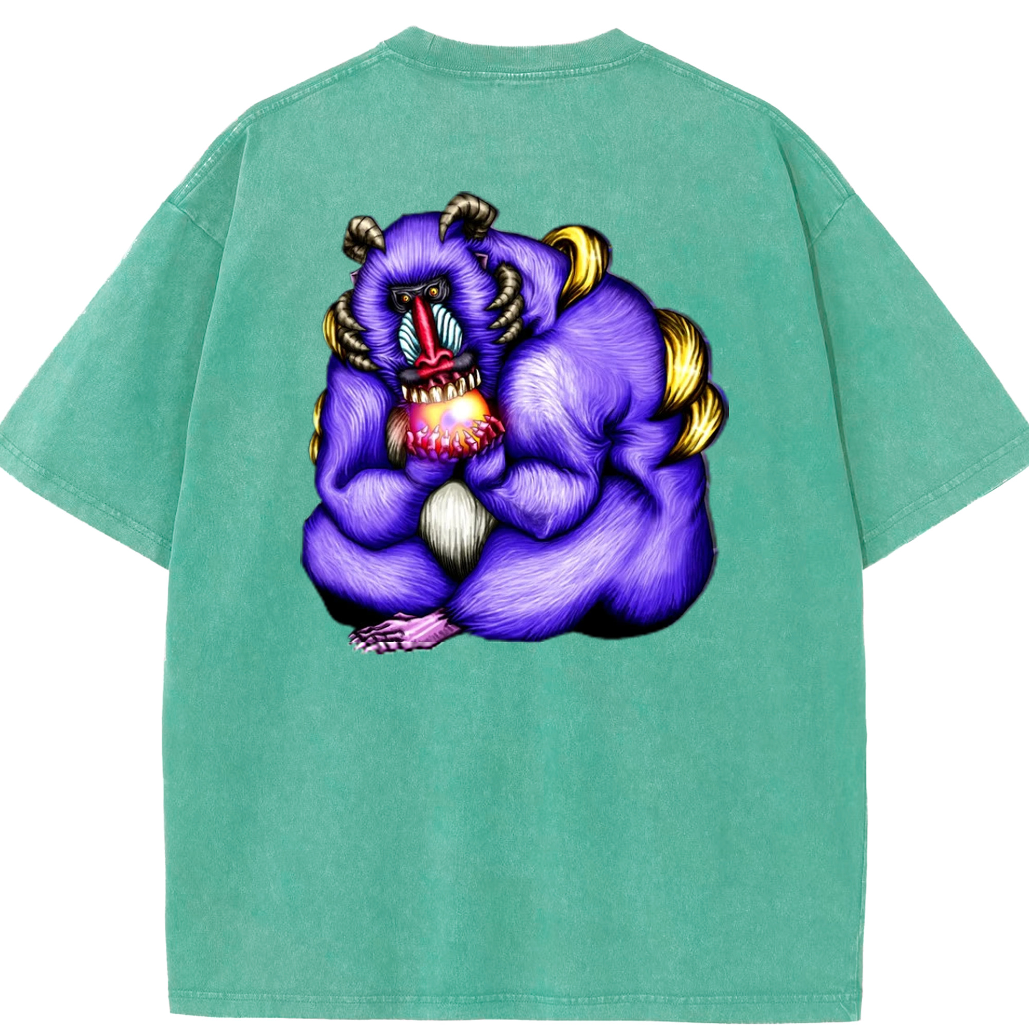 （画像用） 遊☆戯☆王 Yu-Gi-Oh! 綿100% ヴィンテージ風 半袖Tシャツ（背面プリント）